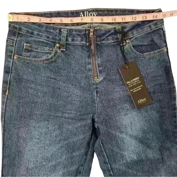 Women's Alloy Apparel Maxwell High Waist Skinny Tall Five Pocket Blue Jeans - Picture 6 of 10